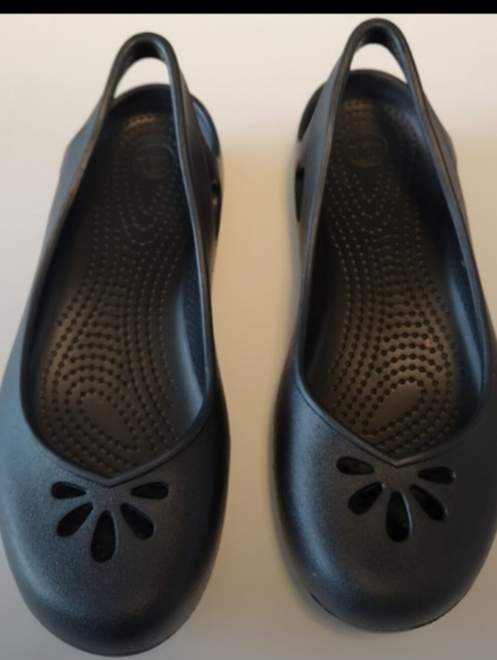 CROCS Kadee Black Slingback Comfort Flats